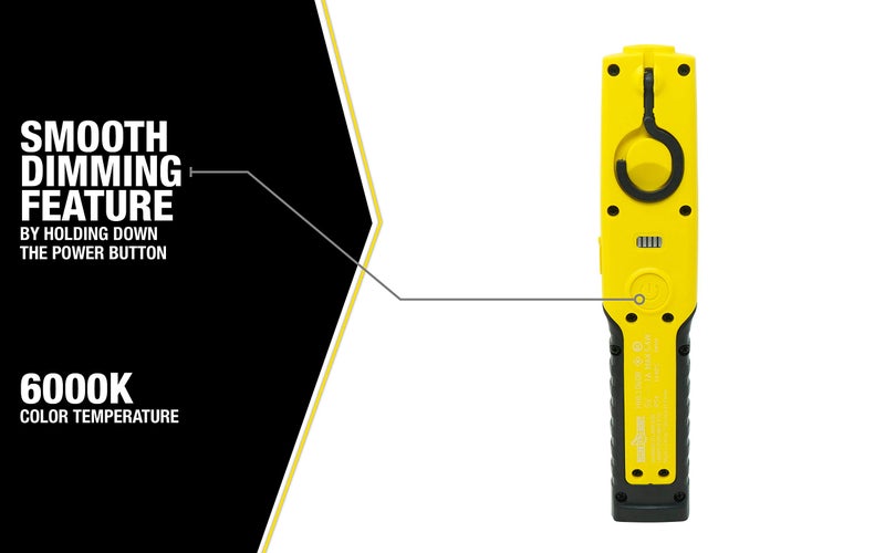 Yellow Jacket 600 Lumen LED Rechargeable Handheld Task Light with Magnetic Base and Hang Hook (HHL1060R) - Image 5